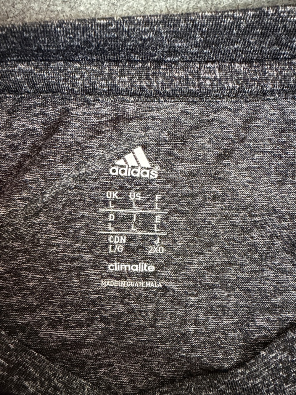 adidas Gray Heather New York Basketball Tee with Orange & Blue Accents - Picture 3 of 3